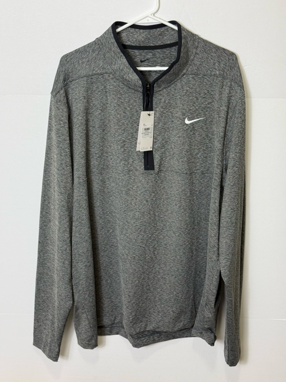 Nike Black & Gray Heather Quarter Zip Pullover